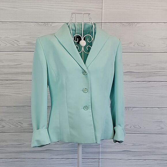 Evan Picone Mint Green Blazer Womens Size 6 - Picture 8 of 12